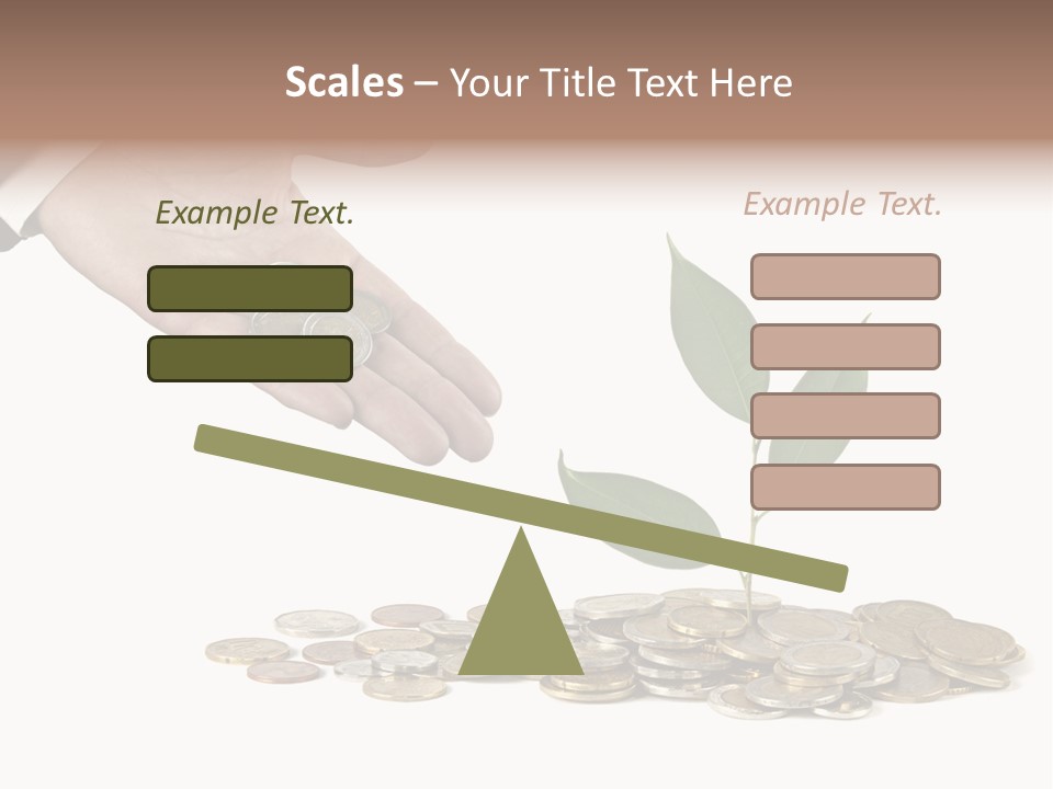 Man Currency Reforestation PowerPoint Template