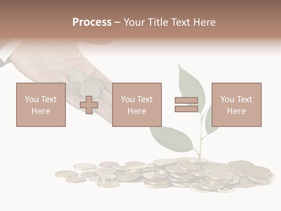 Man Currency Reforestation PowerPoint Template