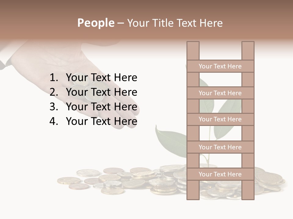 Man Currency Reforestation PowerPoint Template
