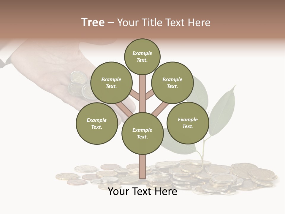 Man Currency Reforestation PowerPoint Template