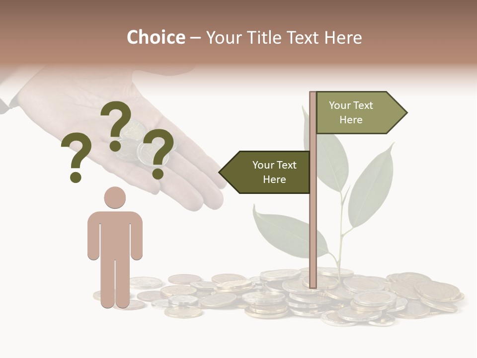 Man Currency Reforestation PowerPoint Template