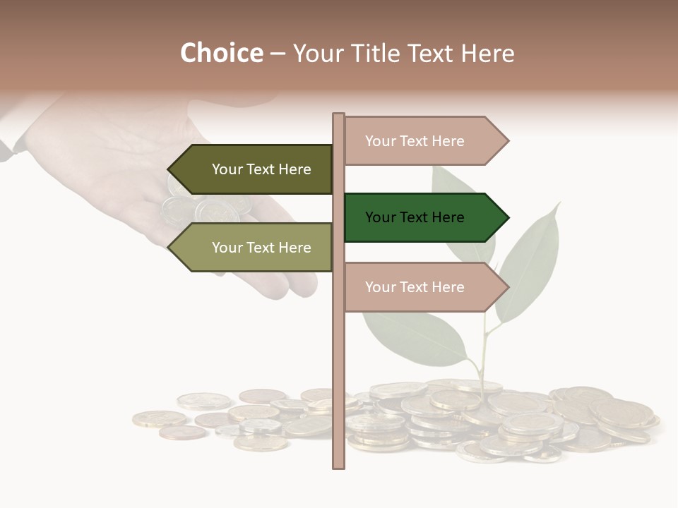 Man Currency Reforestation PowerPoint Template