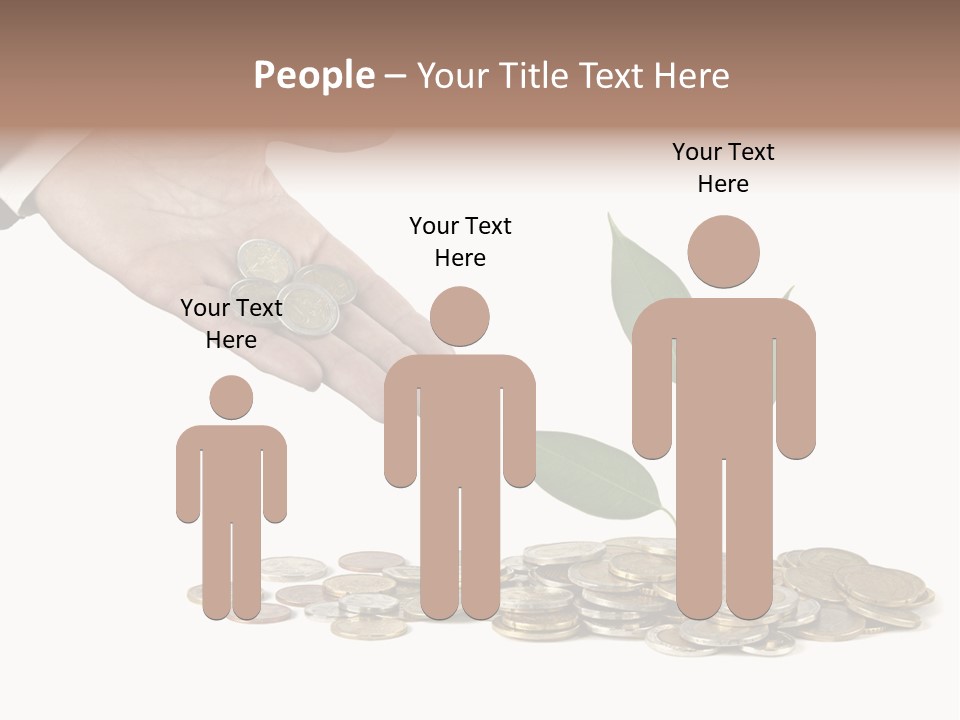 Man Currency Reforestation PowerPoint Template
