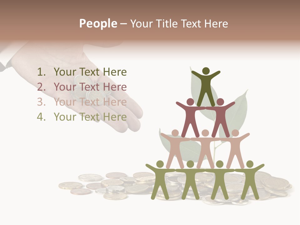 Man Currency Reforestation PowerPoint Template