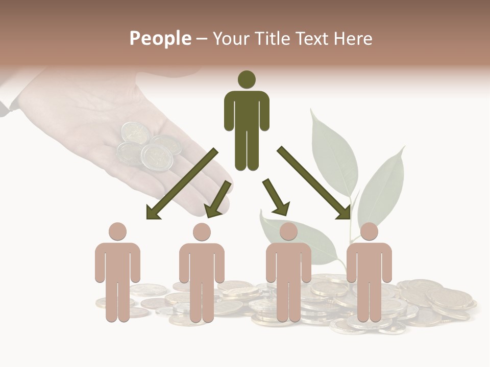 Man Currency Reforestation PowerPoint Template