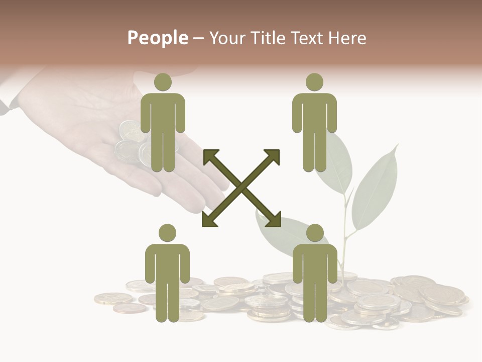 Man Currency Reforestation PowerPoint Template