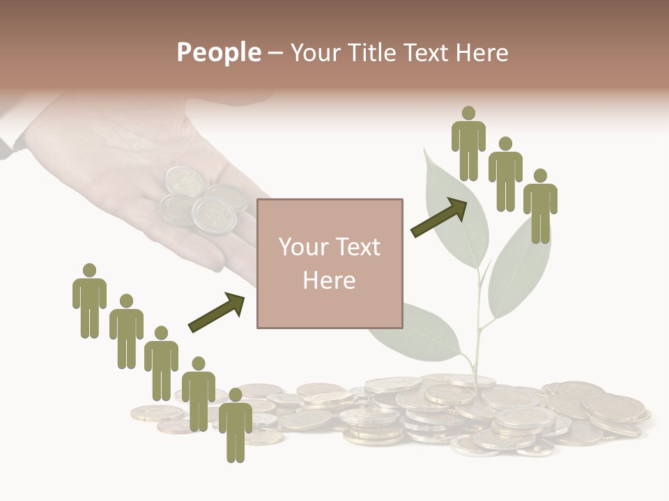 Man Currency Reforestation PowerPoint Template