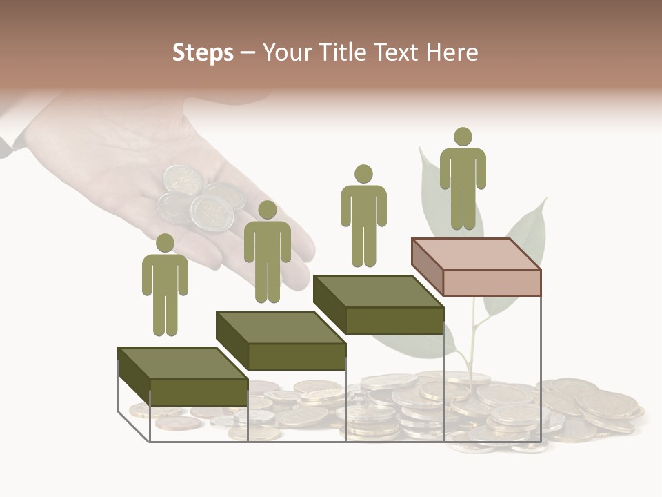 Man Currency Reforestation PowerPoint Template