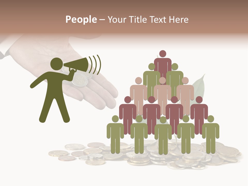 Man Currency Reforestation PowerPoint Template