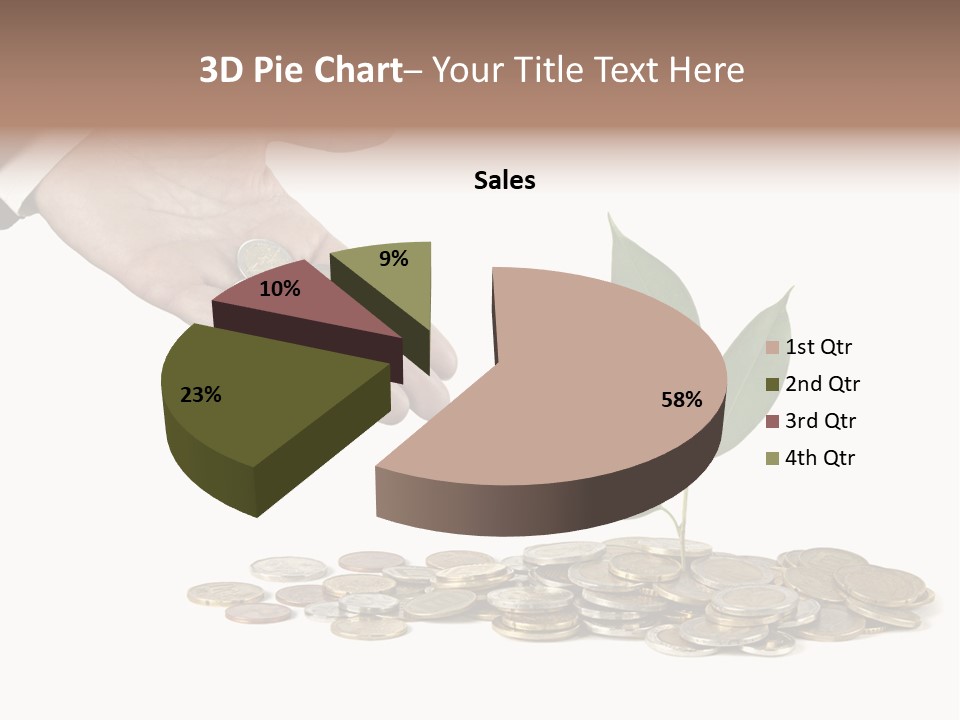 Man Currency Reforestation PowerPoint Template