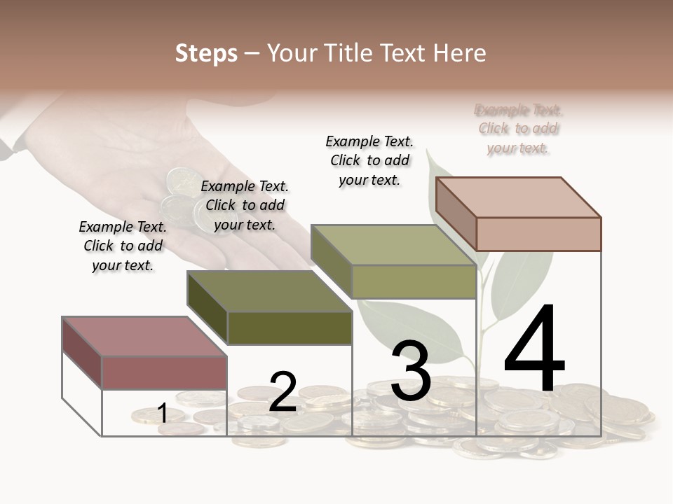 Man Currency Reforestation PowerPoint Template