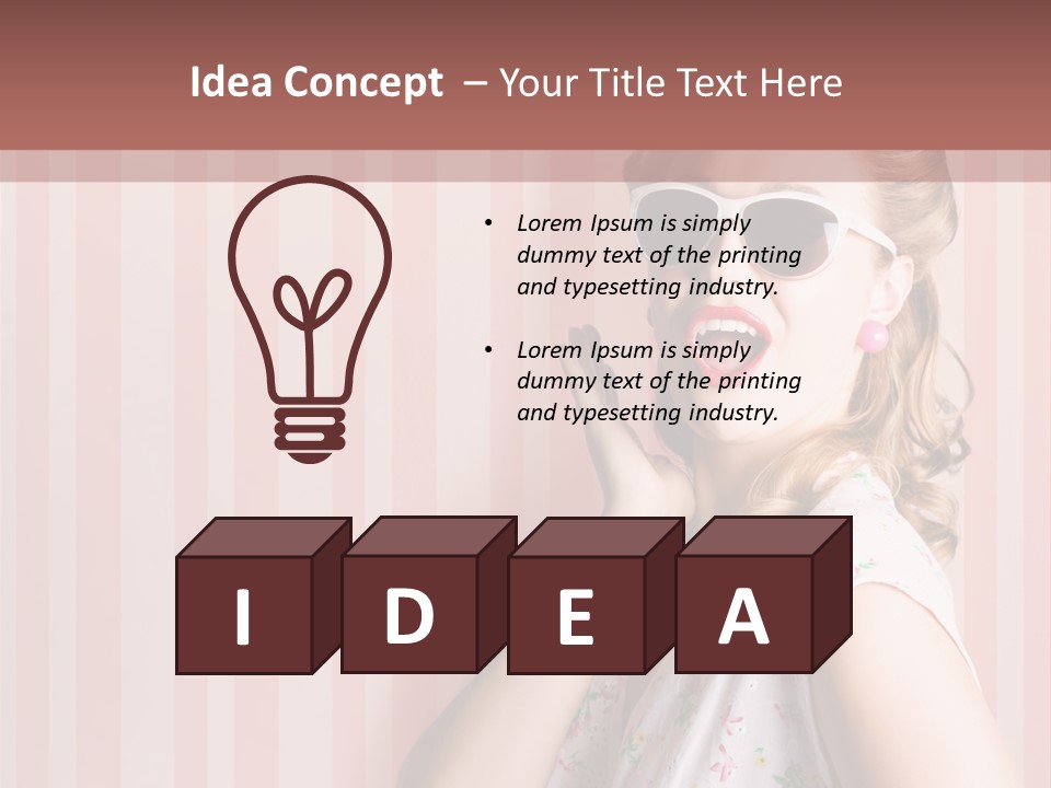 Expressive Pop Sunglasses PowerPoint Template