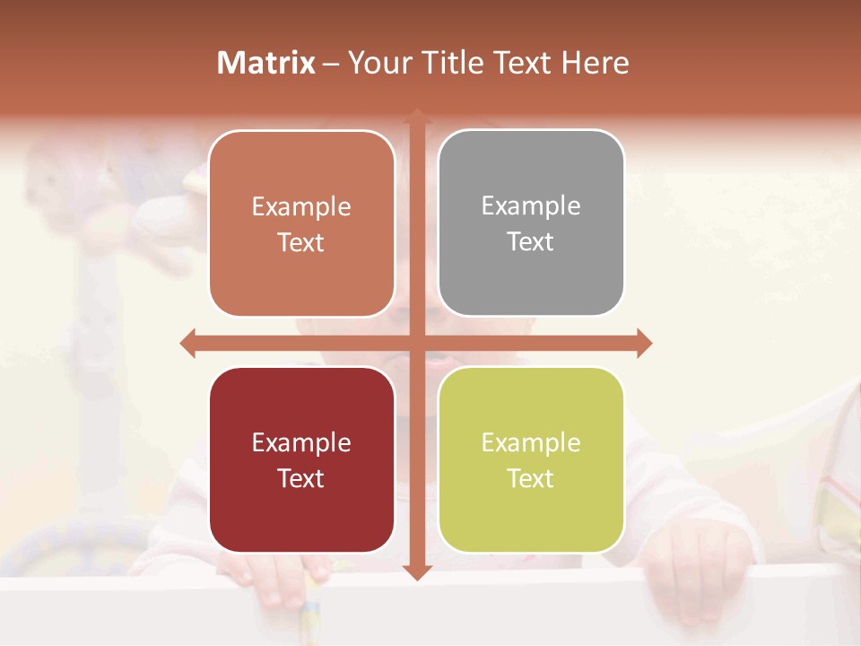 A Baby Is Holding A Toothbrush In His Hand PowerPoint Template