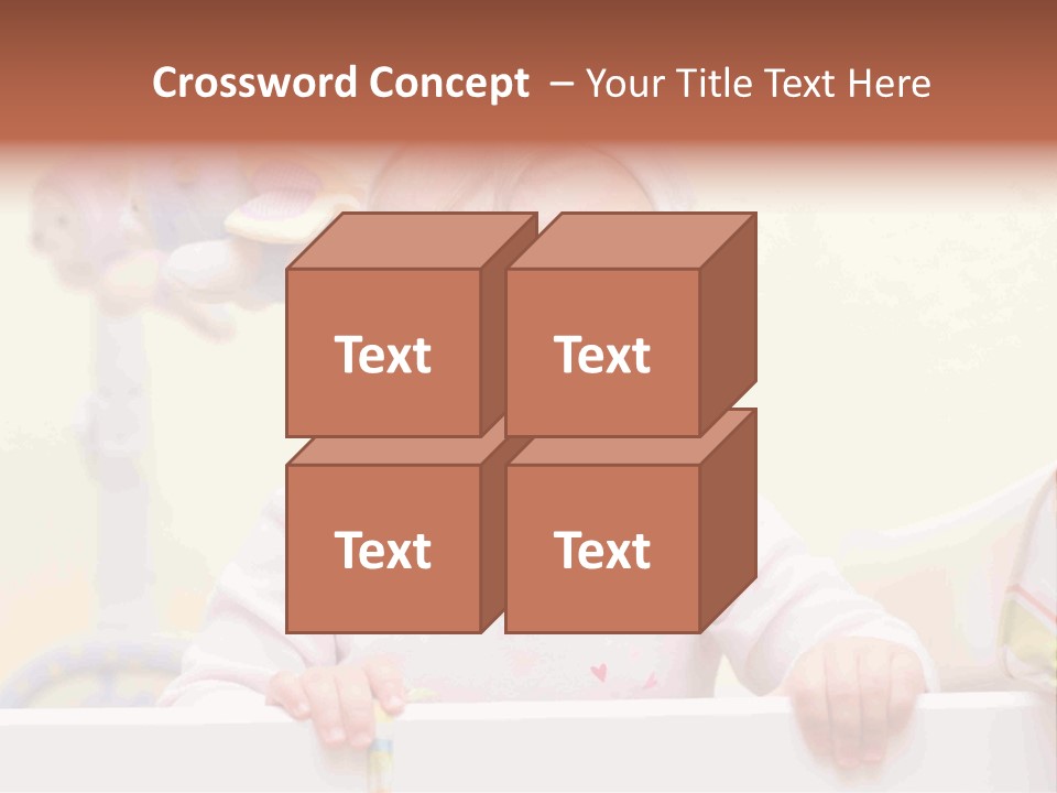 A Baby Is Holding A Toothbrush In His Hand PowerPoint Template