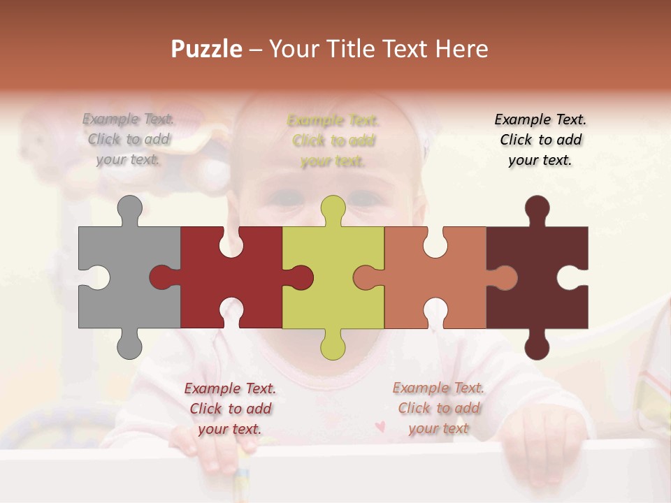 A Baby Is Holding A Toothbrush In His Hand PowerPoint Template