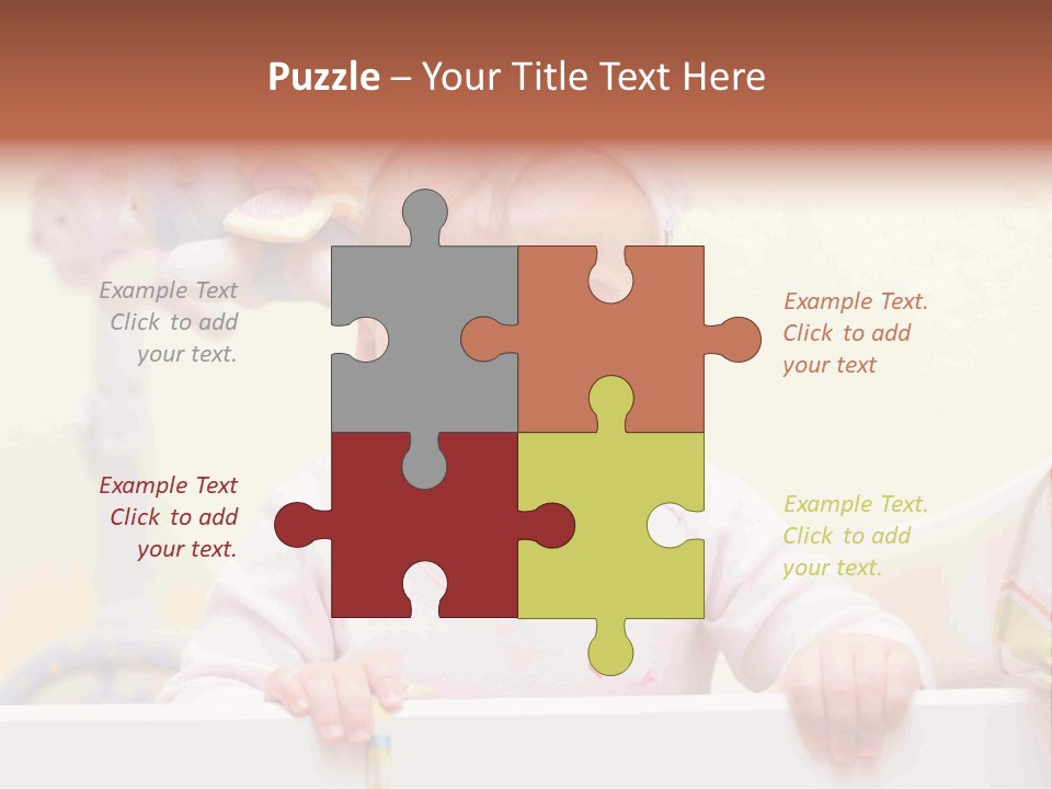 A Baby Is Holding A Toothbrush In His Hand PowerPoint Template