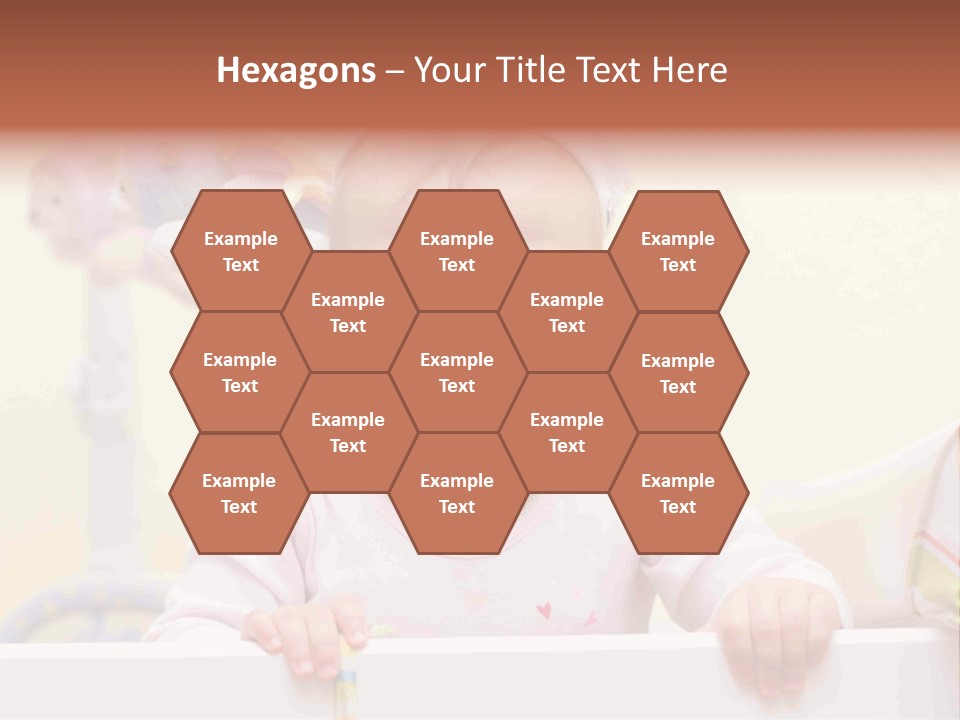 A Baby Is Holding A Toothbrush In His Hand PowerPoint Template