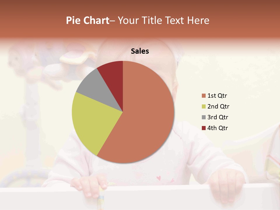 A Baby Is Holding A Toothbrush In His Hand PowerPoint Template