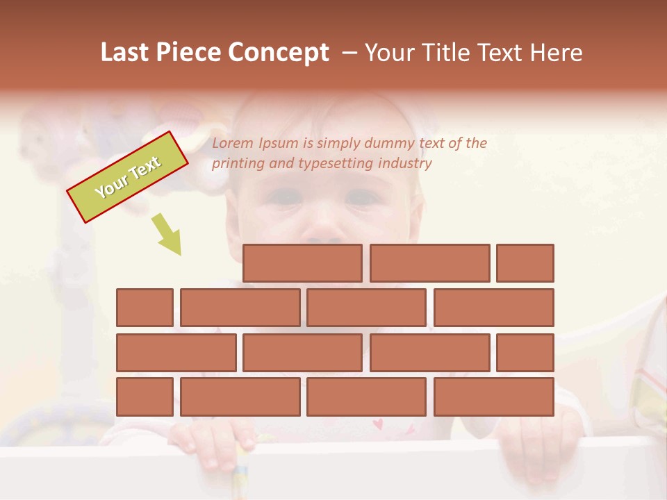 A Baby Is Holding A Toothbrush In His Hand PowerPoint Template