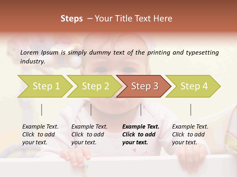 A Baby Is Holding A Toothbrush In His Hand PowerPoint Template