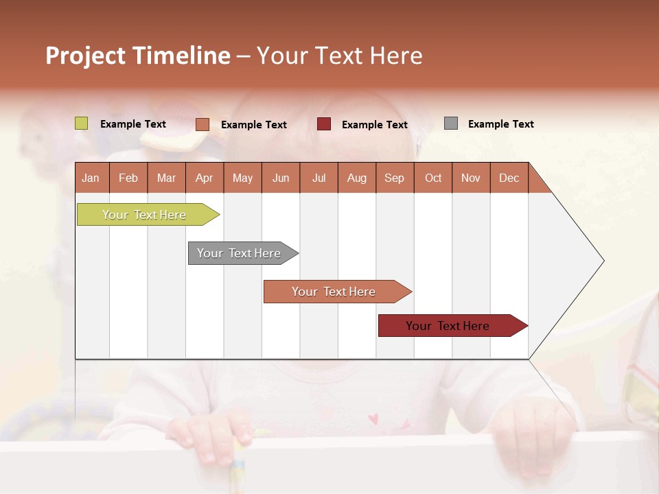 A Baby Is Holding A Toothbrush In His Hand PowerPoint Template