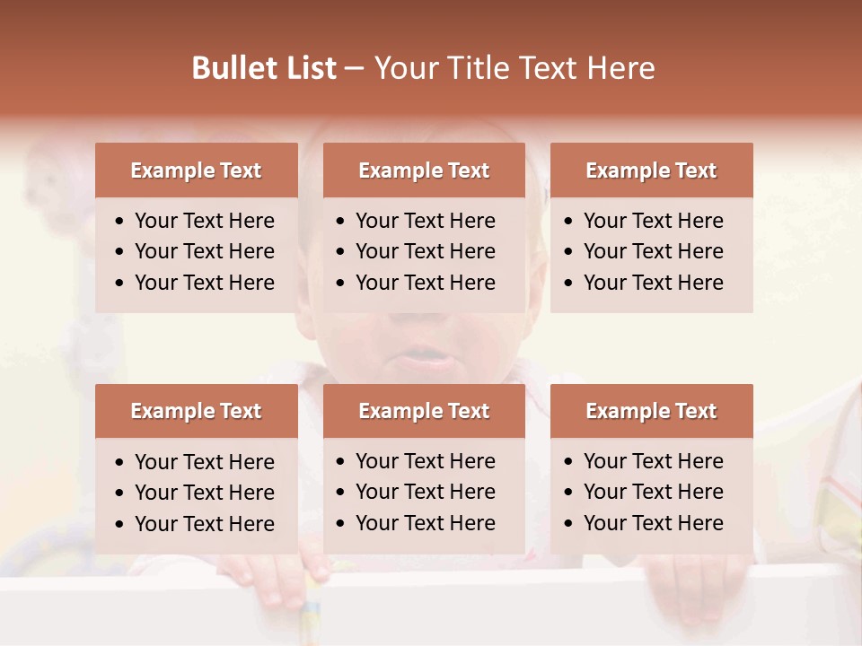 A Baby Is Holding A Toothbrush In His Hand PowerPoint Template