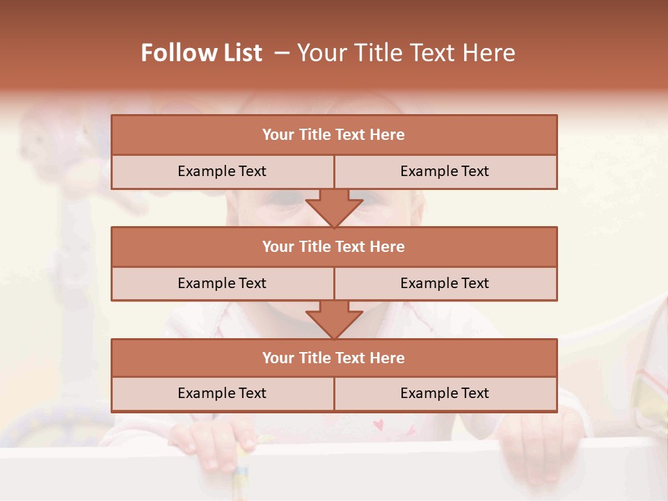 A Baby Is Holding A Toothbrush In His Hand PowerPoint Template