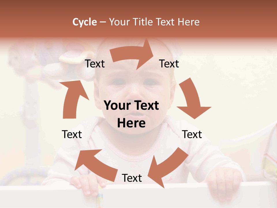 A Baby Is Holding A Toothbrush In His Hand PowerPoint Template