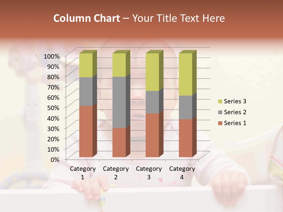 A Baby Is Holding A Toothbrush In His Hand PowerPoint Template