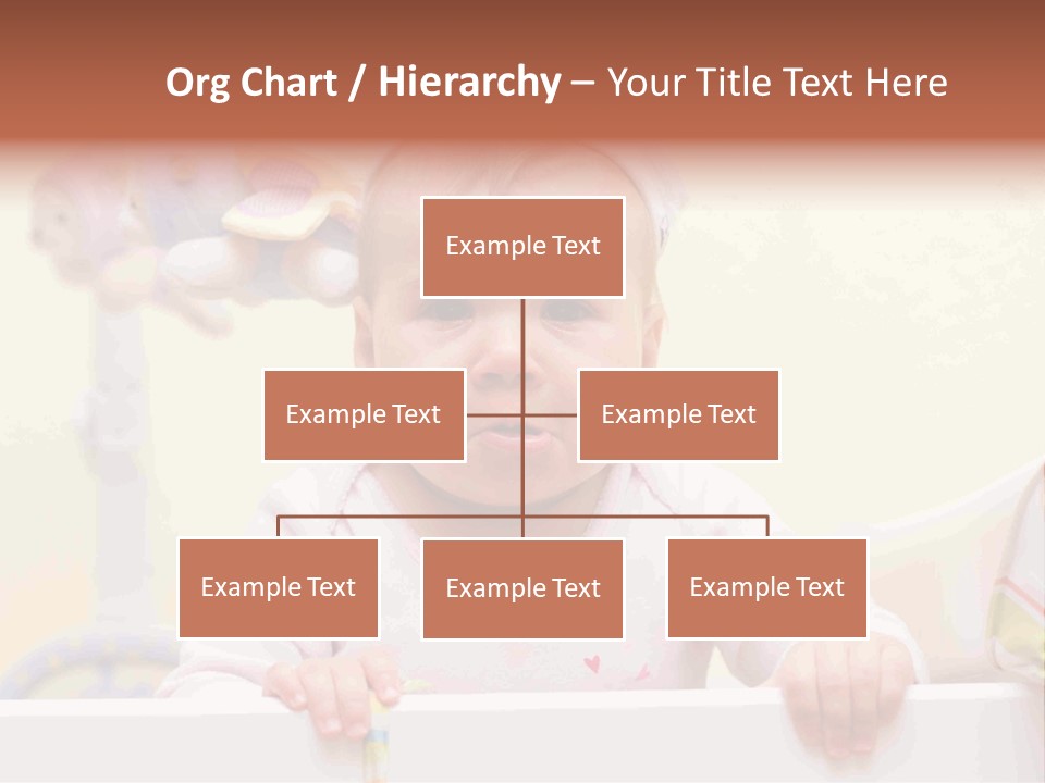 A Baby Is Holding A Toothbrush In His Hand PowerPoint Template