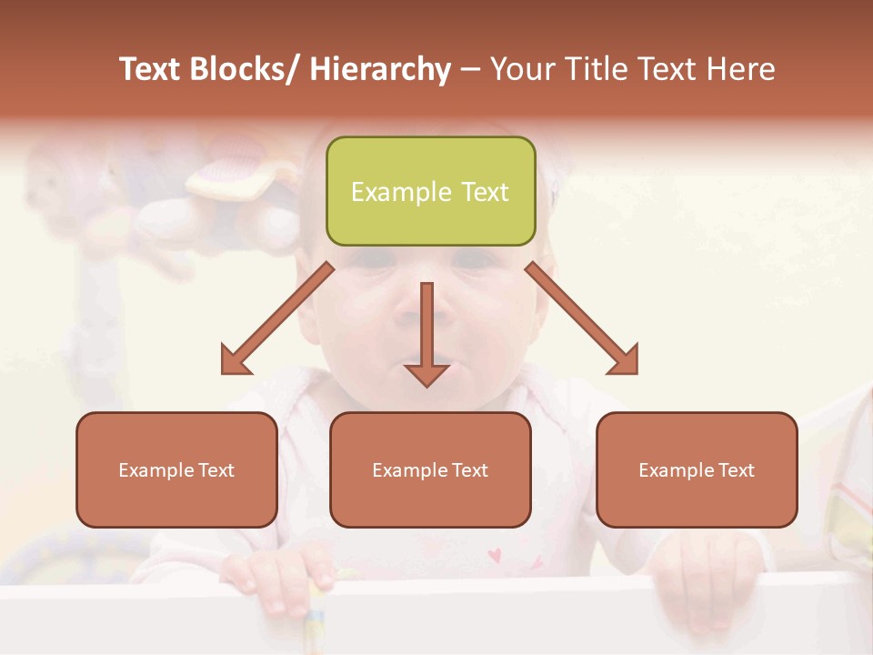 A Baby Is Holding A Toothbrush In His Hand PowerPoint Template