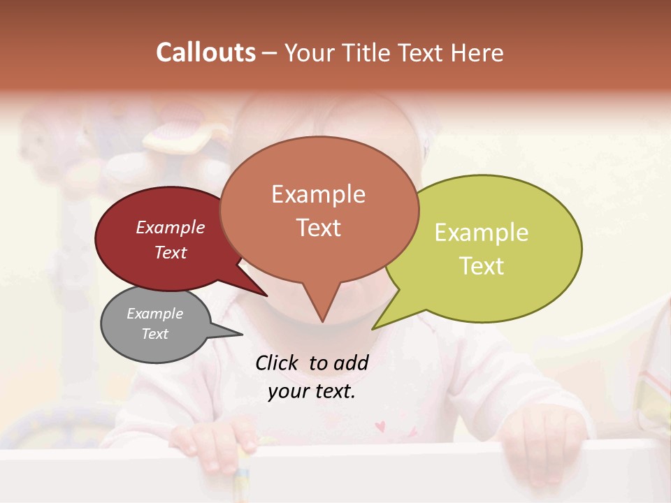 A Baby Is Holding A Toothbrush In His Hand PowerPoint Template