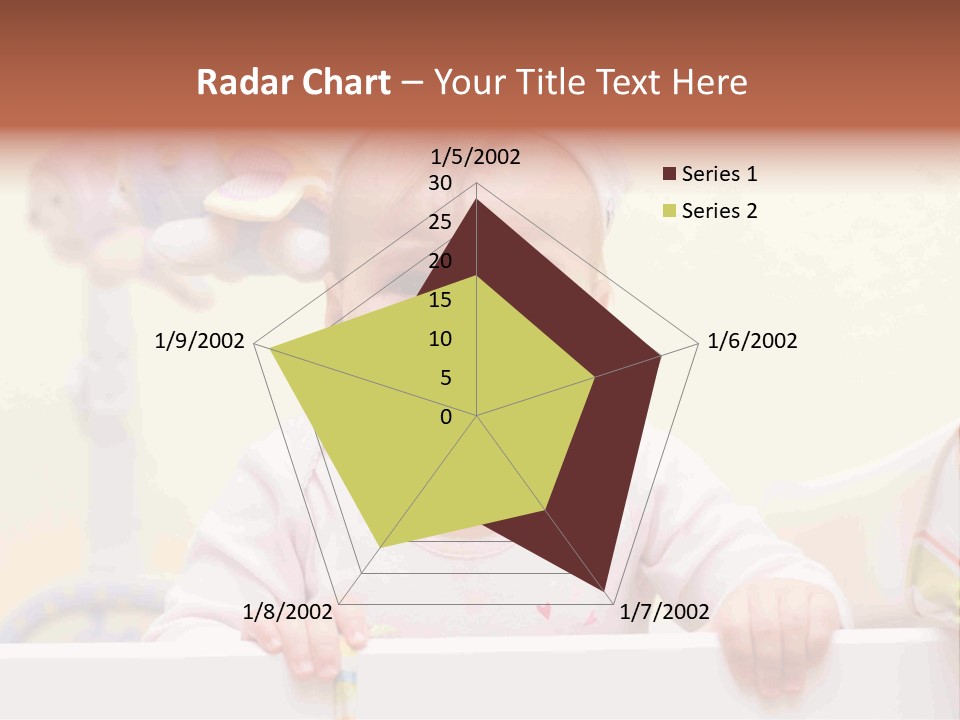 A Baby Is Holding A Toothbrush In His Hand PowerPoint Template