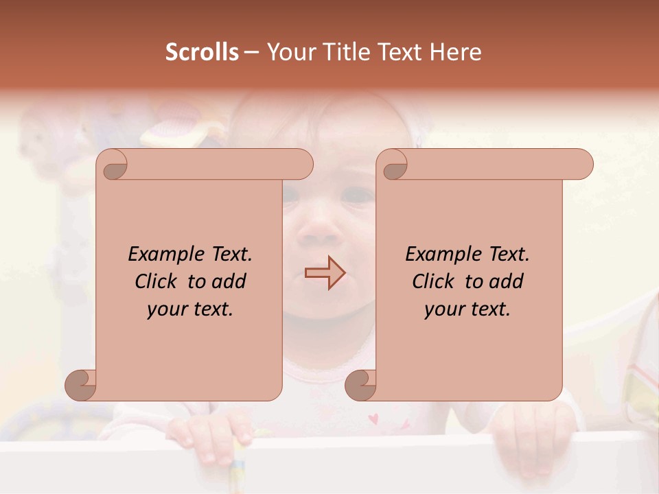 A Baby Is Holding A Toothbrush In His Hand PowerPoint Template