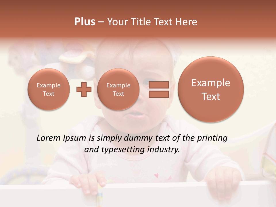 A Baby Is Holding A Toothbrush In His Hand PowerPoint Template