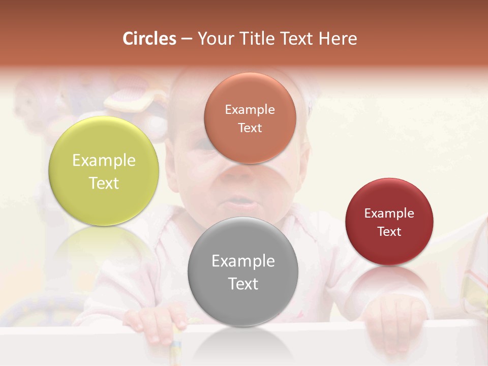 A Baby Is Holding A Toothbrush In His Hand PowerPoint Template