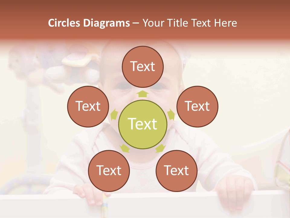 A Baby Is Holding A Toothbrush In His Hand PowerPoint Template