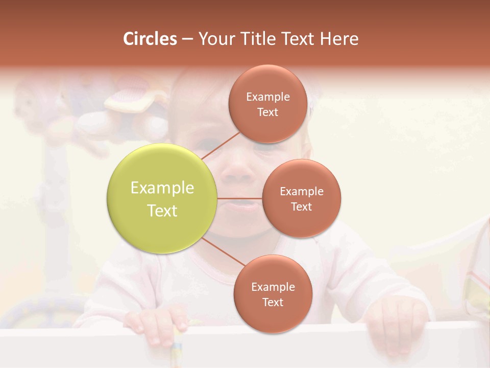 A Baby Is Holding A Toothbrush In His Hand PowerPoint Template