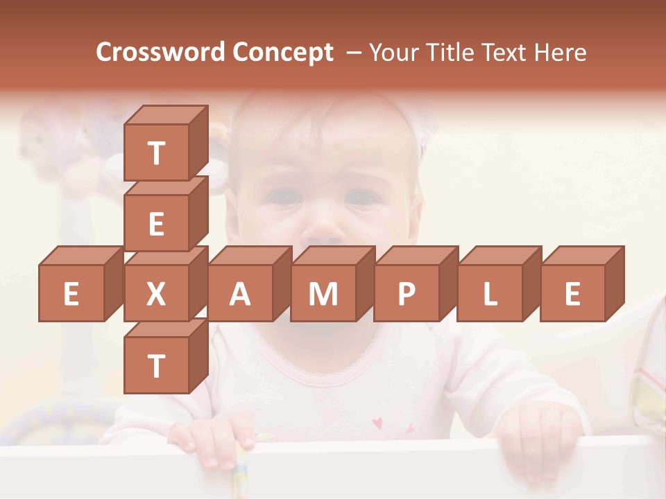 A Baby Is Holding A Toothbrush In His Hand PowerPoint Template