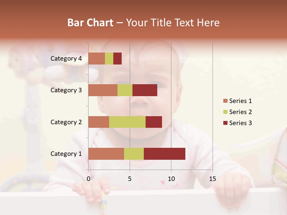 A Baby Is Holding A Toothbrush In His Hand PowerPoint Template