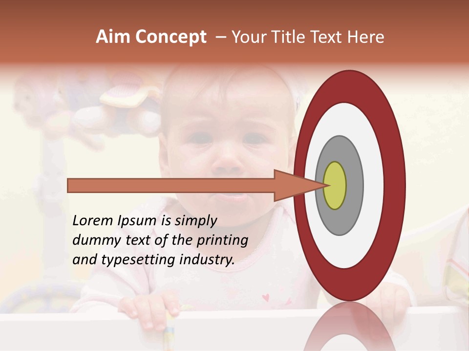 A Baby Is Holding A Toothbrush In His Hand PowerPoint Template