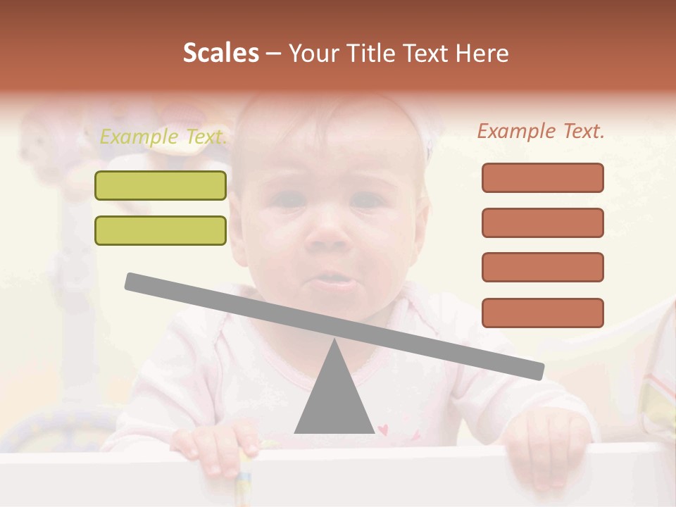 A Baby Is Holding A Toothbrush In His Hand PowerPoint Template