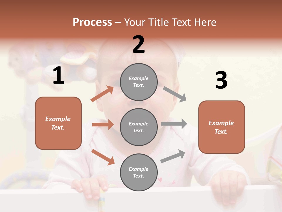 A Baby Is Holding A Toothbrush In His Hand PowerPoint Template