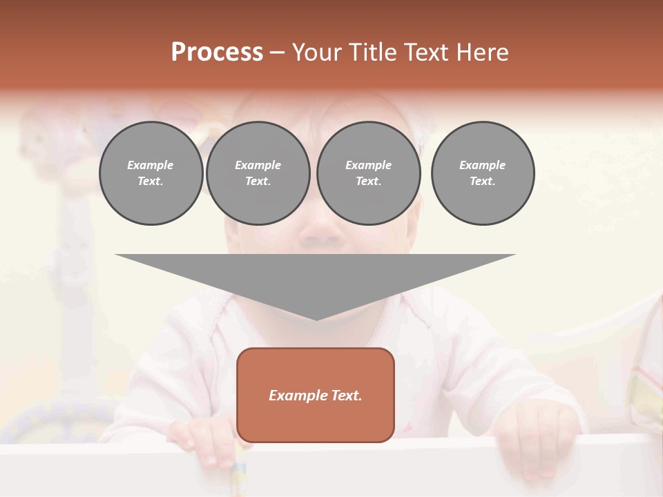 A Baby Is Holding A Toothbrush In His Hand PowerPoint Template