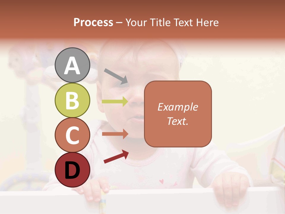 A Baby Is Holding A Toothbrush In His Hand PowerPoint Template