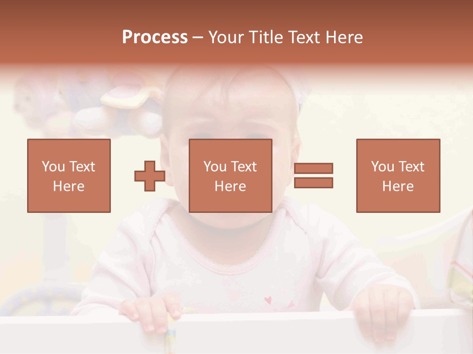 A Baby Is Holding A Toothbrush In His Hand PowerPoint Template