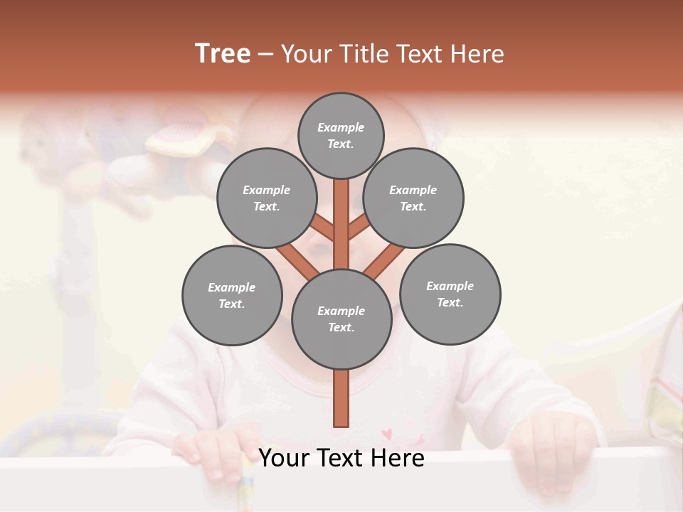 A Baby Is Holding A Toothbrush In His Hand PowerPoint Template