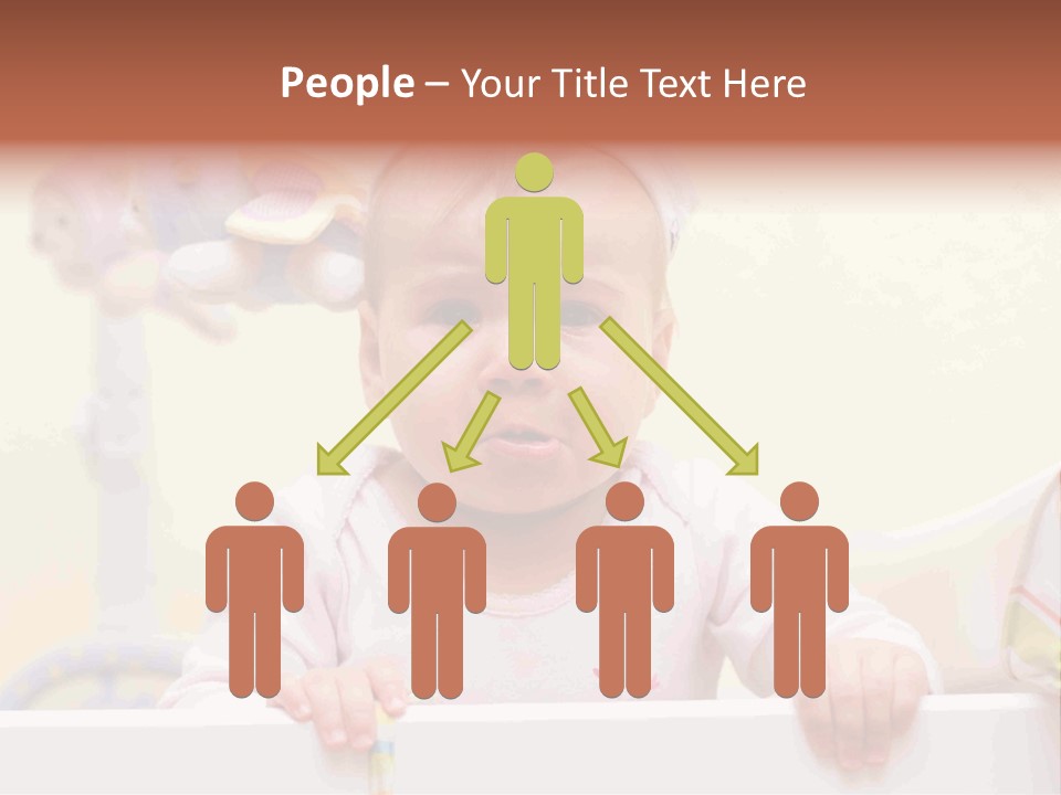 A Baby Is Holding A Toothbrush In His Hand PowerPoint Template