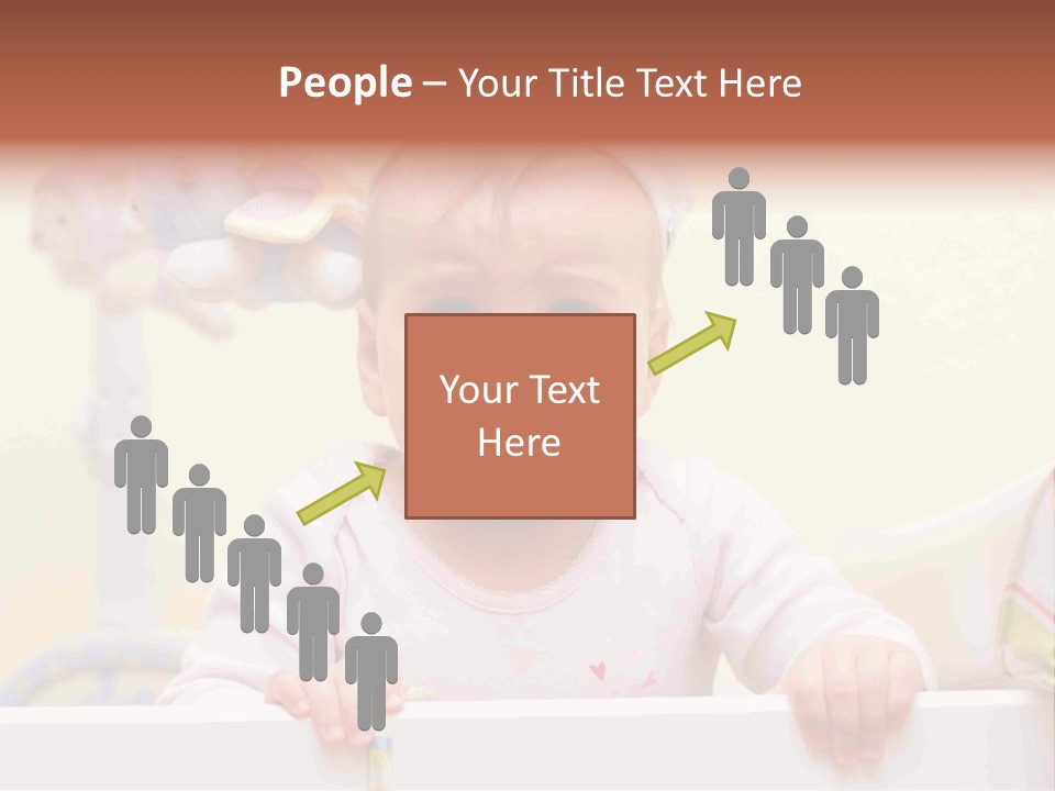 A Baby Is Holding A Toothbrush In His Hand PowerPoint Template