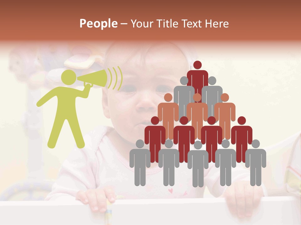 A Baby Is Holding A Toothbrush In His Hand PowerPoint Template